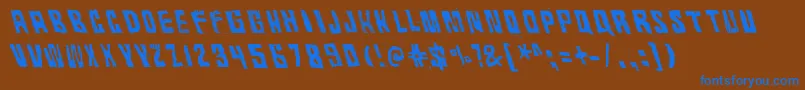 RhythmVino Font – Blue Fonts on Brown Background