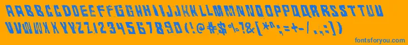 RhythmVino Font – Blue Fonts on Orange Background