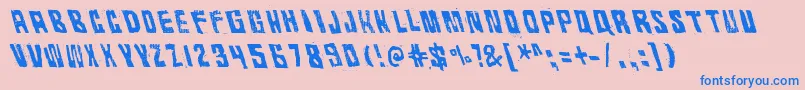 RhythmVino Font – Blue Fonts on Pink Background