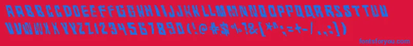 Шрифт RhythmVino – синие шрифты на красном фоне