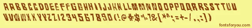 RhythmVino Font – Brown Fonts on Yellow Background