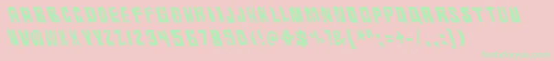 RhythmVino-Schriftart – Grüne Schriften auf rosa Hintergrund