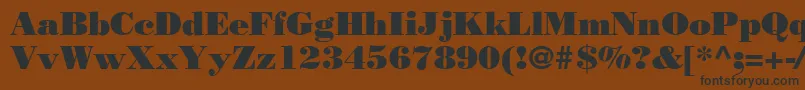 Bodnoff-fontti – mustat fontit ruskealla taustalla