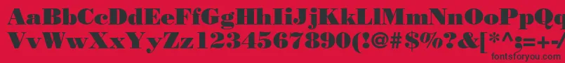 Bodnoff Font – Black Fonts on Red Background