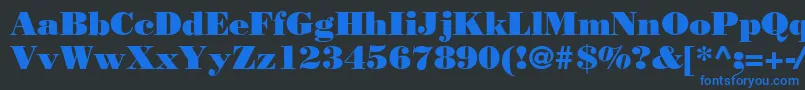 Bodnoff Font – Blue Fonts on Black Background