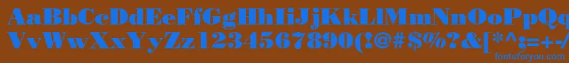 Шрифт Bodnoff – синие шрифты на коричневом фоне