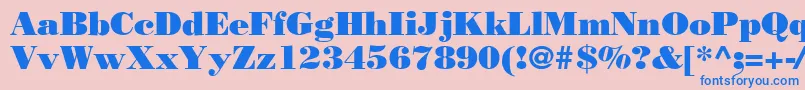 Bodnoff Font – Blue Fonts on Pink Background