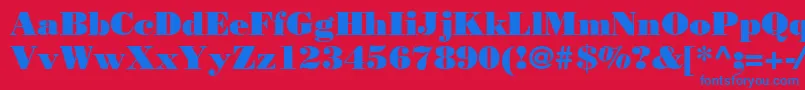 フォントBodnoff – 赤い背景に青い文字