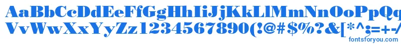 Bodnoff-Schriftart – Blaue Schriften auf weißem Hintergrund