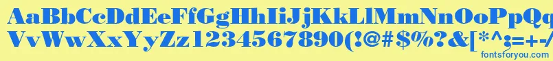 Bodnoff Font – Blue Fonts on Yellow Background