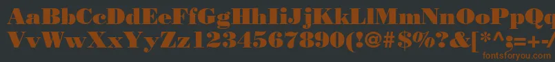 Bodnoff Font – Brown Fonts on Black Background