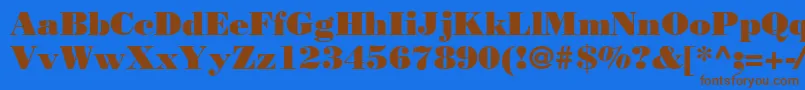 More about Bodnoff Font Bodnoff Font – Brown Fonts on Blue Background