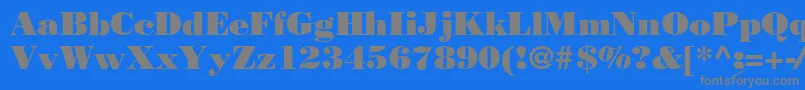 フォントBodnoff – 青い背景に灰色の文字