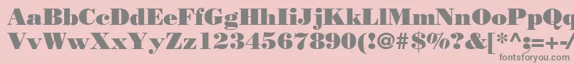 フォントBodnoff – ピンクの背景に灰色の文字