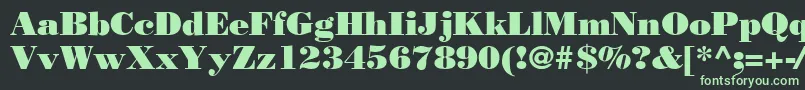 Bodnoff-fontti – vihreät fontit mustalla taustalla