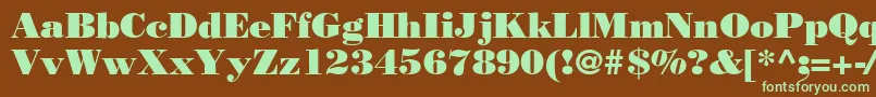 Bodnoff Font – Green Fonts on Brown Background