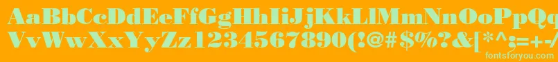 Bodnoff-fontti – vihreät fontit oranssilla taustalla
