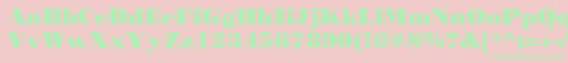 Bodnoff Font – Green Fonts on Pink Background