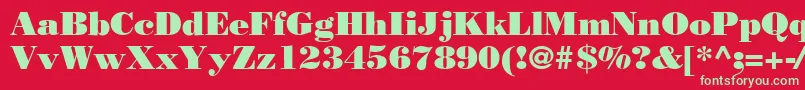 Шрифт Bodnoff – зелёные шрифты на красном фоне
