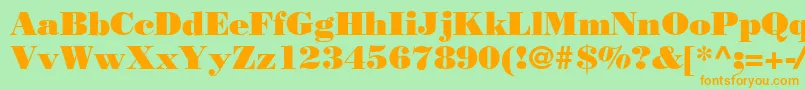 Bodnoff Font – Orange Fonts on Green Background