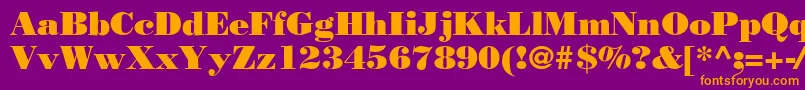 Bodnoff Font – Orange Fonts on Purple Background