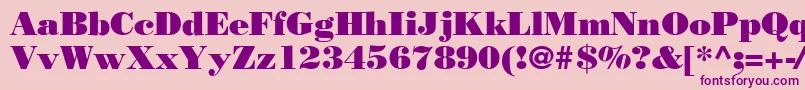 Bodnoff Font – Purple Fonts on Pink Background