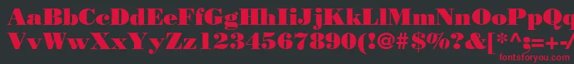 Шрифт Bodnoff – красные шрифты на чёрном фоне