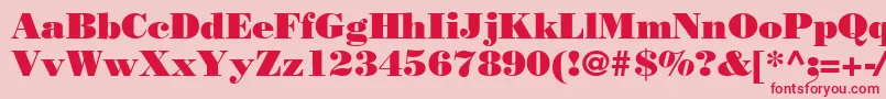 Bodnoff-fontti – punaiset fontit vaaleanpunaisella taustalla