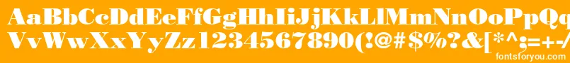 フォントBodnoff – オレンジの背景に白い文字