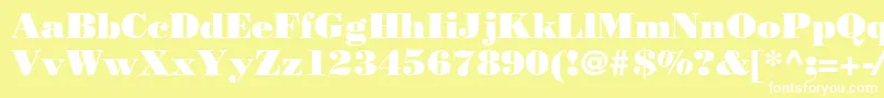 Шрифт Bodnoff – белые шрифты на жёлтом фоне