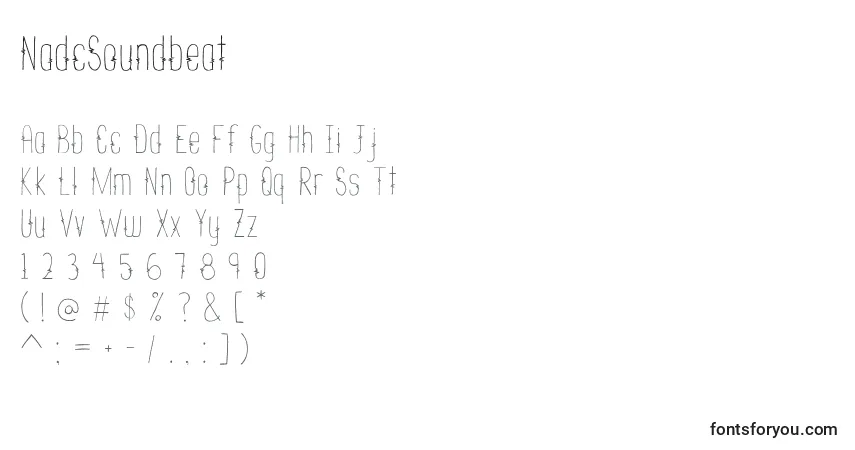 Schriftart NadcSoundbeat – Alphabet, Zahlen, spezielle Symbole
