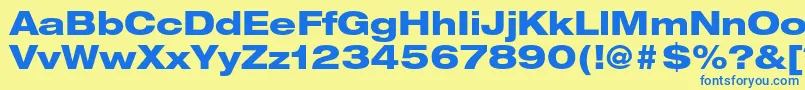 Weitere Informationen zur HelveticaneueltstdHvex-Schriftart HelveticaneueltstdHvex-Schriftart – Blaue Schriften auf gelbem Hintergrund