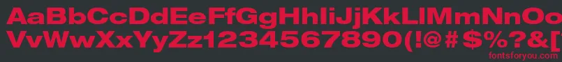 HelveticaneueltstdHvex Font – Red Fonts on Black Background