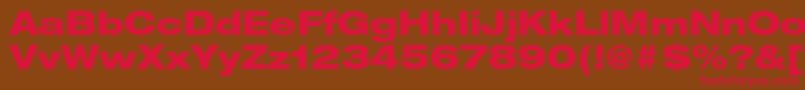 HelveticaneueltstdHvex Font – Red Fonts on Brown Background