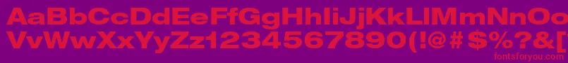 More about HelveticaneueltstdHvex Font HelveticaneueltstdHvex Font – Red Fonts on Purple Background