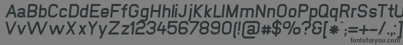 フォントNewmediaBoldItalic – 黒い文字の灰色の背景