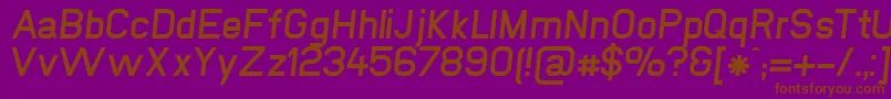 NewmediaBoldItalic Font – Brown Fonts on Purple Background