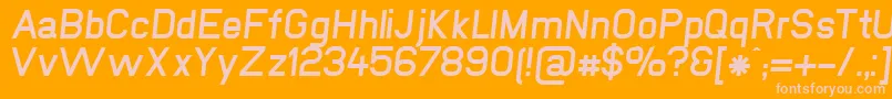 NewmediaBoldItalic Font – Pink Fonts on Orange Background