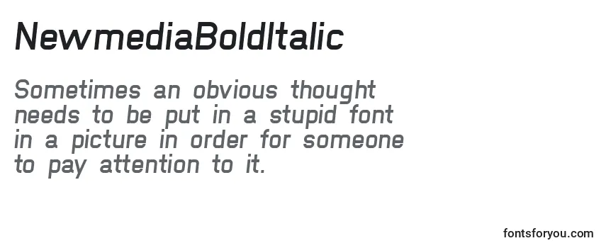 NewmediaBoldItalic Font
