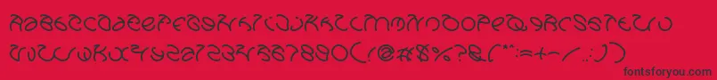 GraphicDreamLight Font – Black Fonts on Red Background