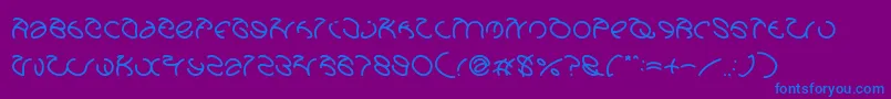 GraphicDreamLight Font – Blue Fonts on Purple Background