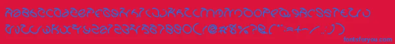 GraphicDreamLight Font – Blue Fonts on Red Background