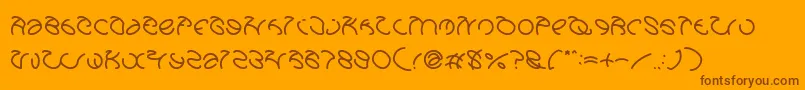 GraphicDreamLight Font – Brown Fonts on Orange Background