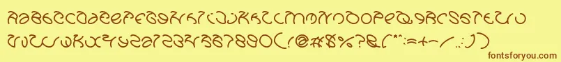 GraphicDreamLight Font – Brown Fonts on Yellow Background