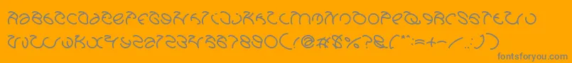 GraphicDreamLight Font – Gray Fonts on Orange Background