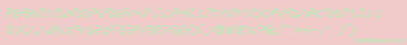 GraphicDreamLight Font – Green Fonts on Pink Background