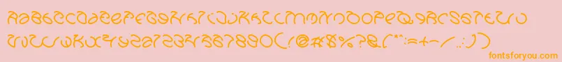 GraphicDreamLight Font – Orange Fonts on Pink Background