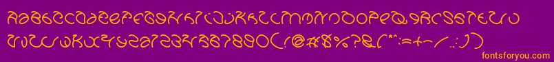 GraphicDreamLight Font – Orange Fonts on Purple Background