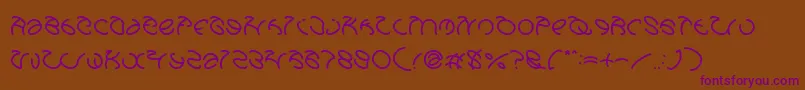 GraphicDreamLight Font – Purple Fonts on Brown Background