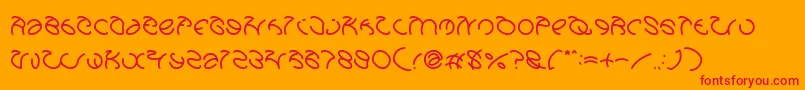 GraphicDreamLight Font – Red Fonts on Orange Background